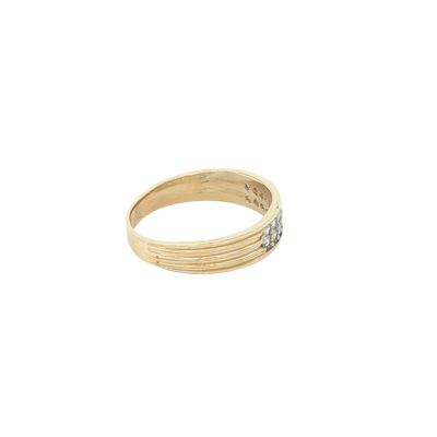 14 KARAT RING SIZE 7.25 WEIGHT: 3.2G : 5.0MM CZ 2