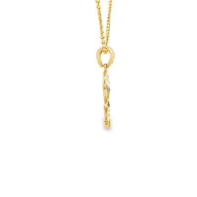 PENDANT 14K BOY CZ BOY WITH CAP CZ BAIL