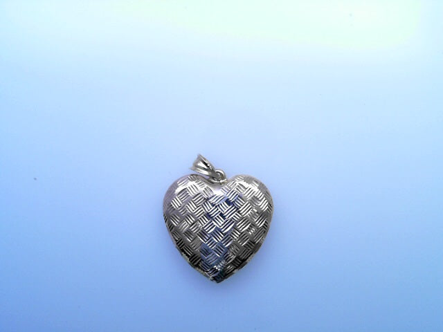 14K  PENDENT  2.7G HEART PUFF HEART  DCUT POLISHED