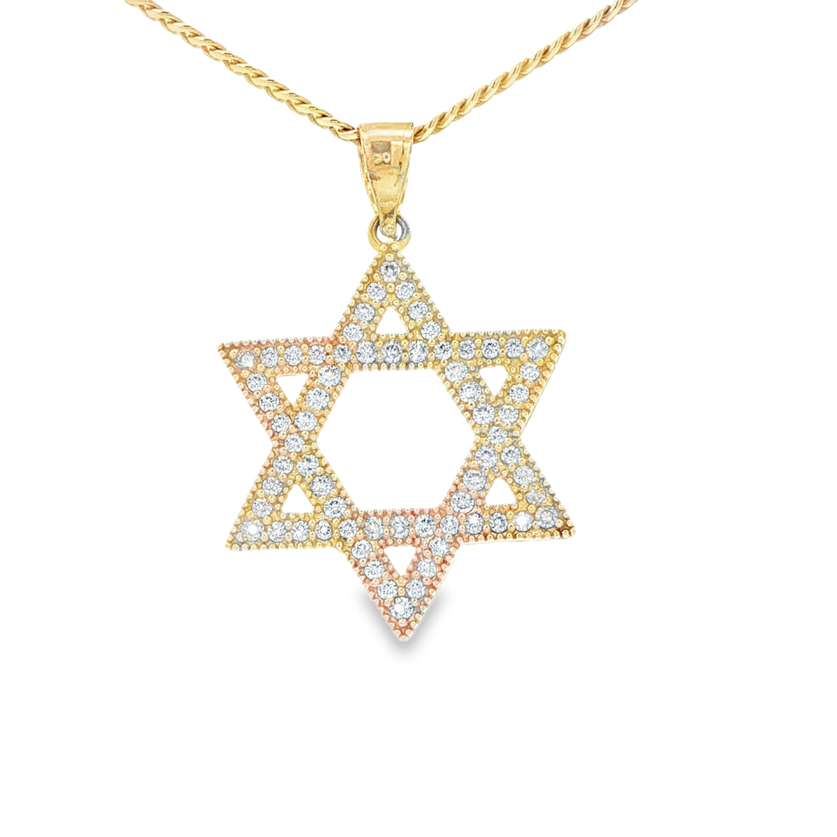 PENDANT 14K 3.2G CZ STAR OF DAVID