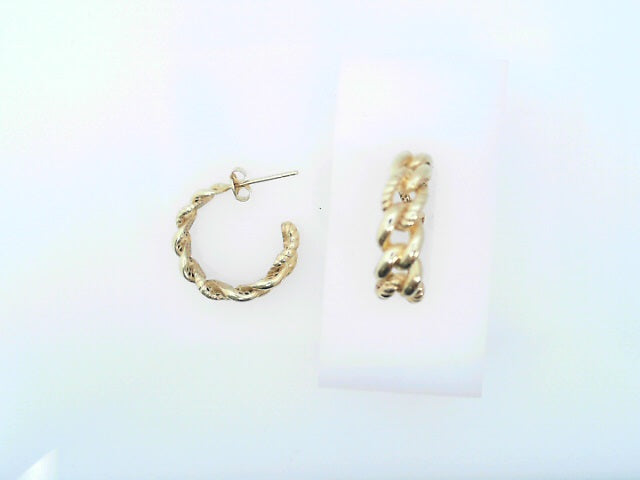 14 KARAT EARRINGS WEIGHT: 5.1G
20MM WITH POST RIB