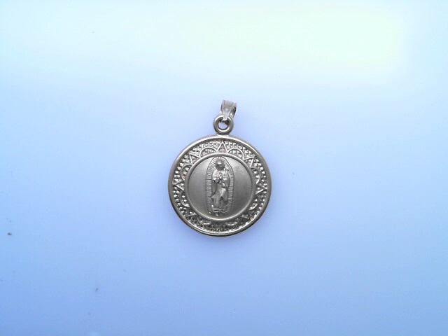 PENDANT 14K 2.0G DOUBLE SIDED JESUS FACE GUADALUPE