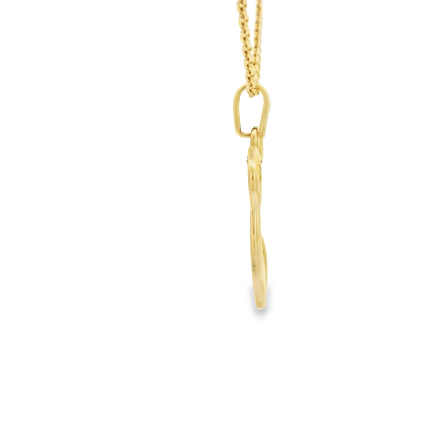 PENDANT 14K LETTER T SCRIPT POLISHED