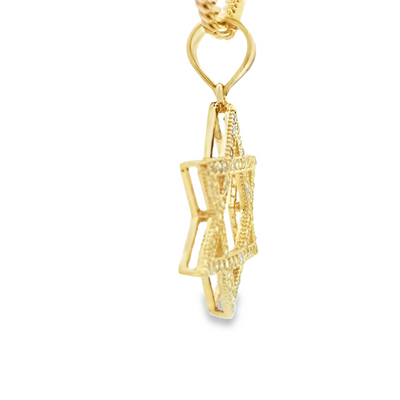 PENDANT 14K 2.2G STAR CZ STAR OF DAVID