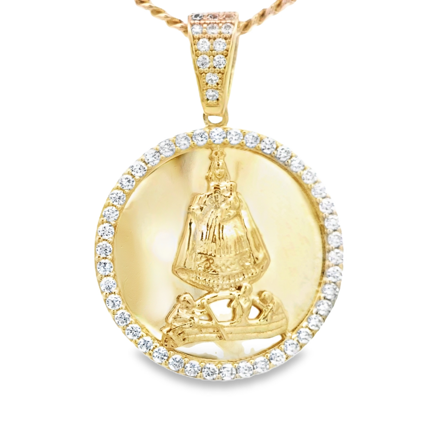 14K PENDENT 3.7G CARDIDAD CZ CARIDAD DEL COBRE