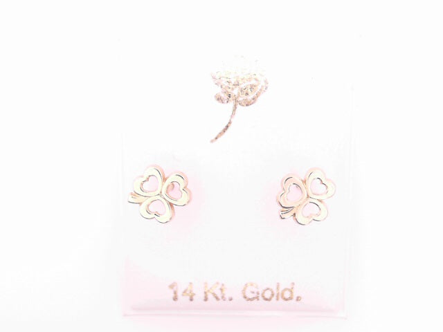 14 KARAT STUD EARRINGS WEIGHT: 0.8G : 5MM CZ CLEAR