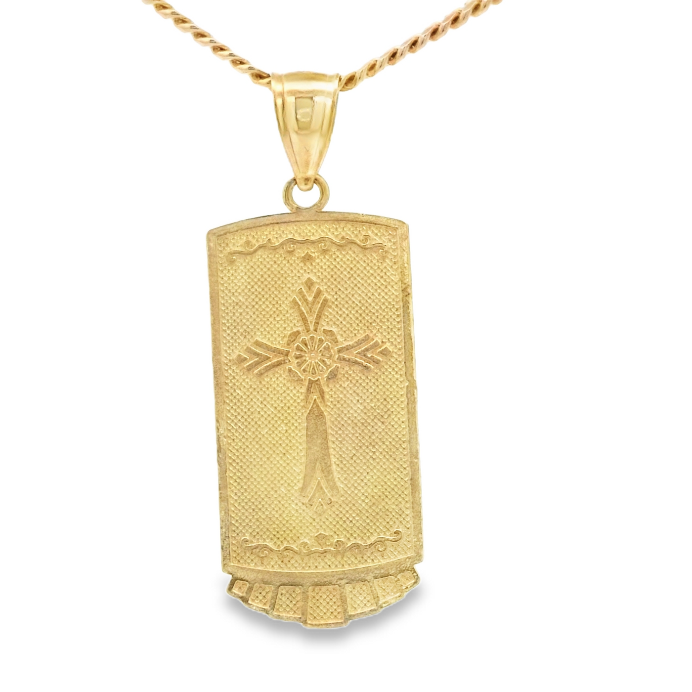 14 KARAT DIAMOND CUT CHARM WEIGHT: 1.5G : JESUS CR