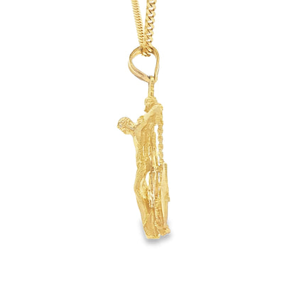 14K PENDENT 6.5G ANCHOR JESUS DC TEXTURED FINISH