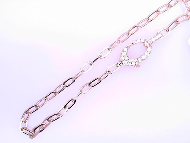 14 KARAT PAPER CLIP BRACELET LENGTH 7 WEIGHT: 3.6G