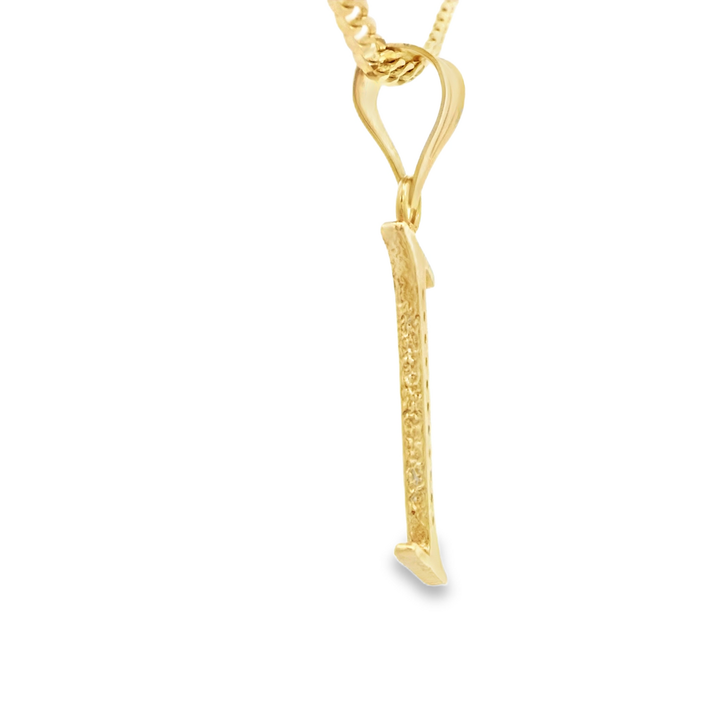 PENDANT 14K LETTER I CZ