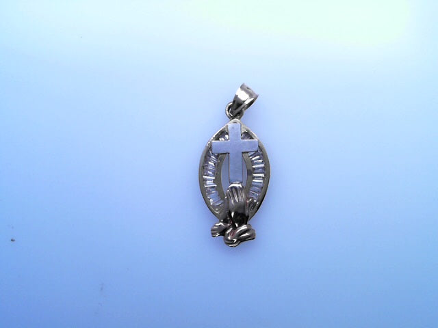 PENDANT 14K 3.6G PRAYER HANDS 3TONE