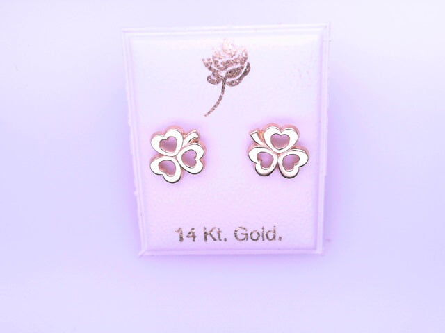 14 KARAT STUD EARRINGS WEIGHT: 0.8G : 5MM CZ CLEAR