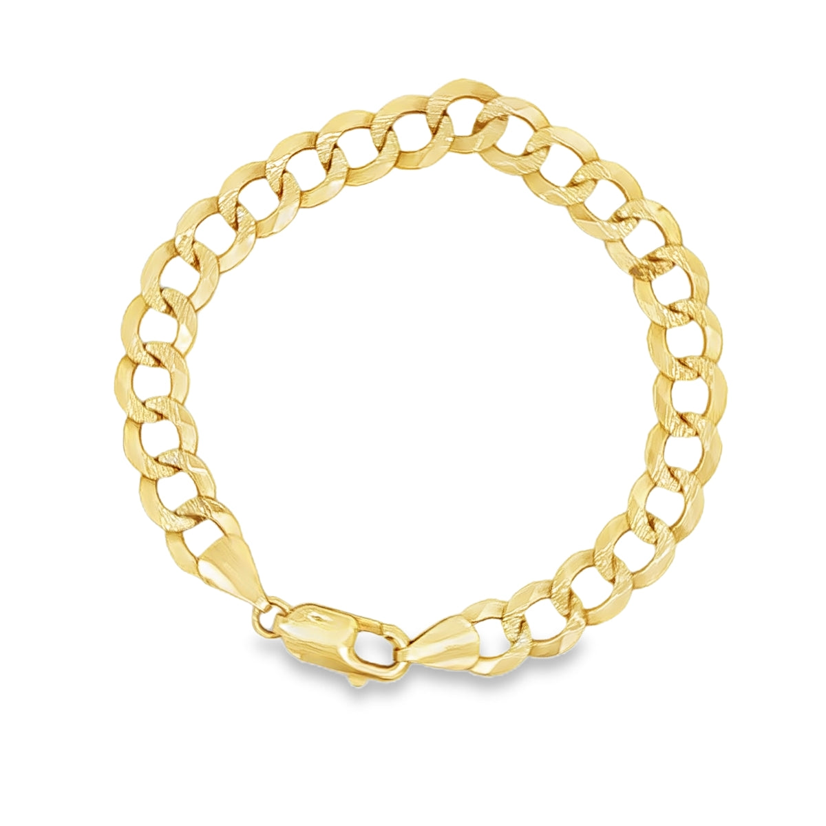 14 KARAT CUBAN ITALIAN CURB BRACELET LENGTH 10 WEI