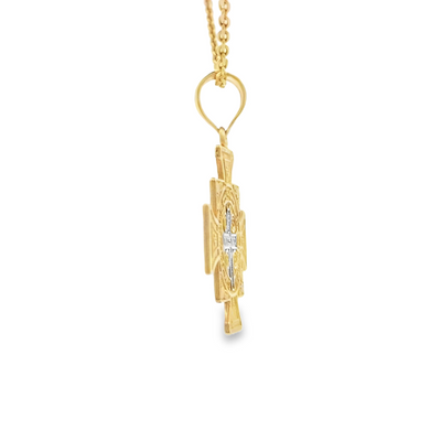 PENDENT14KP 1.9G SAINT SAINT BENEDICT CROSS MEDAL