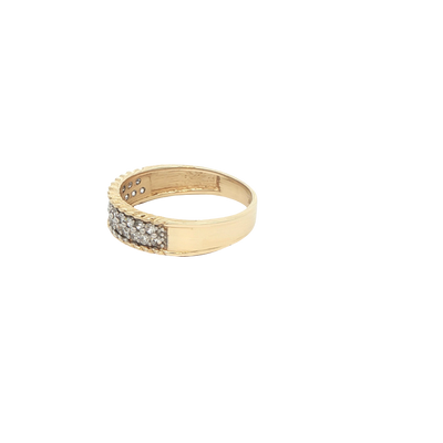 14 KARAT RING SIZE 7.5 WEIGHT: 2.9G : 5MM CZ ROPE