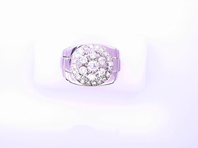 14 KARAT RING SIZE 10 WEIGHT: 11.4G : NATURAL DIAM