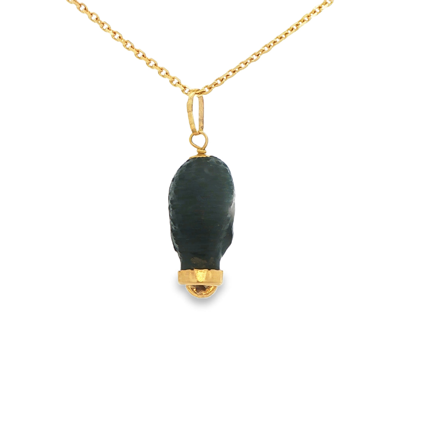14K Azabache Head red stone