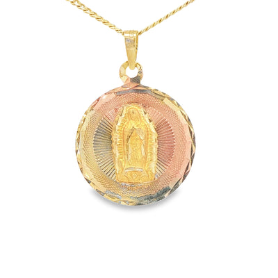 14K PENDENT  2.9G  GUADALUPE  GUADALUPE DC  3TONE