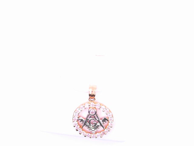 PENDANT 14K 1.7G MAZON CZ 2TONE