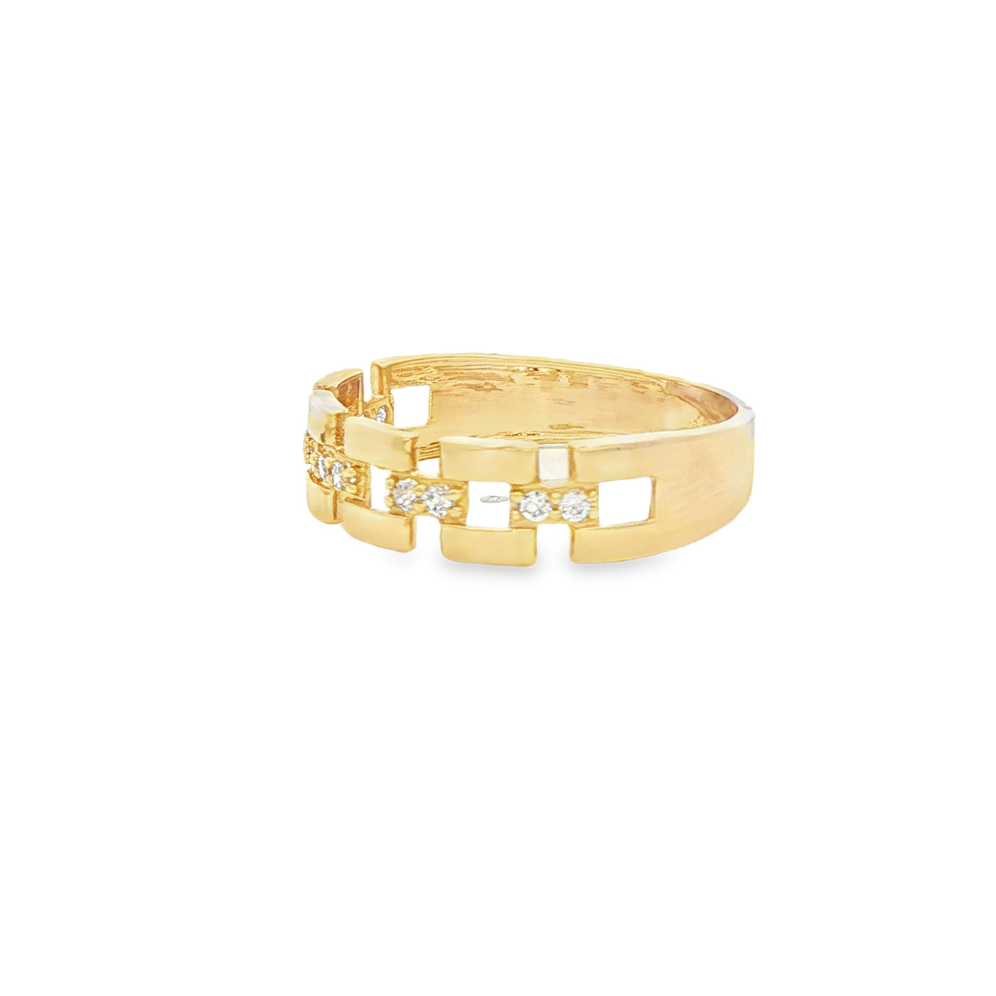 14 KARAT RING SIZE 10 WEIGHT: 2.7G : 5.4MM CZ OPEN