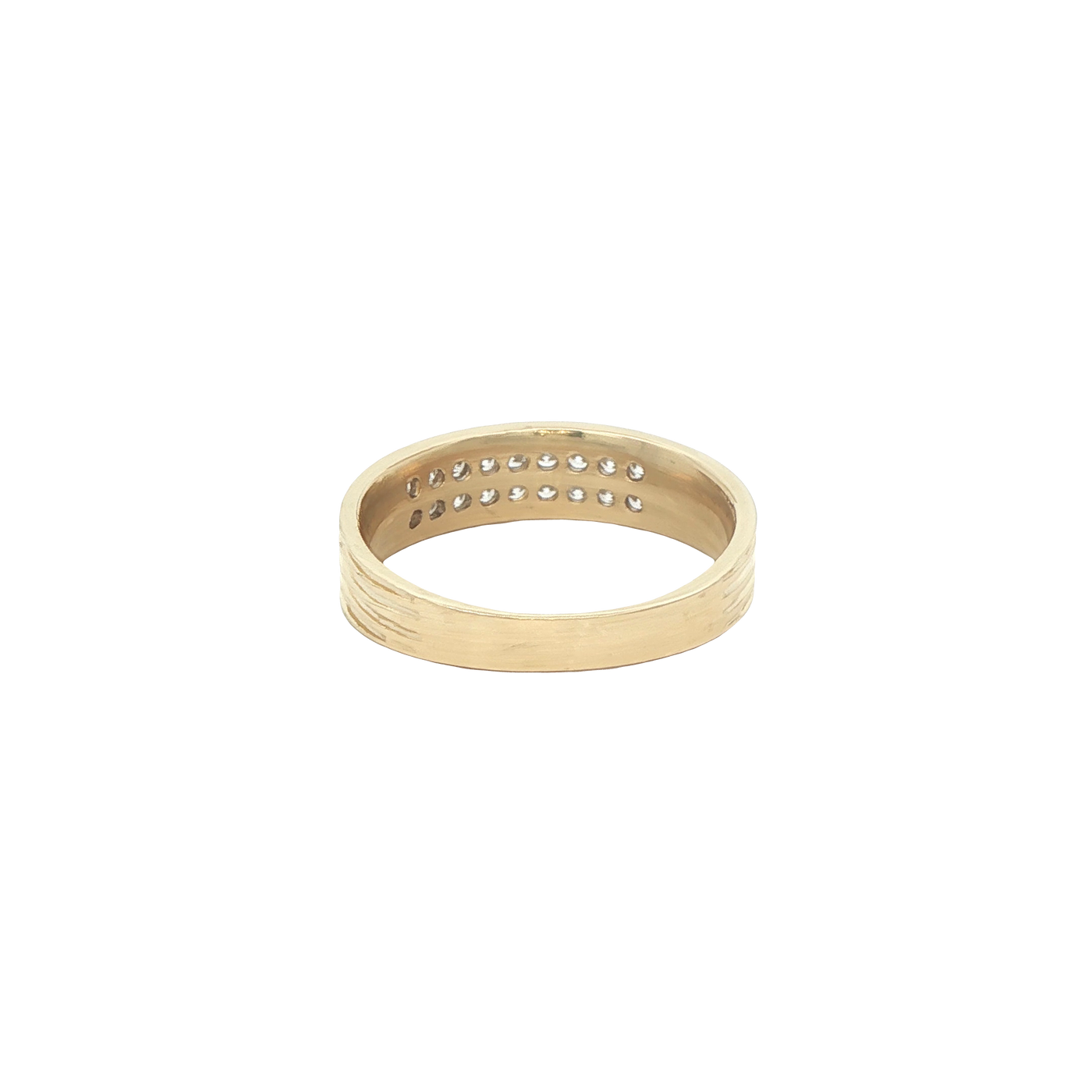 14 KARAT RING SIZE 7.25 WEIGHT: 3.1G : 4.9MM CZ 2