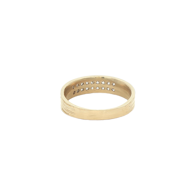 14 KARAT RING SIZE 7.25 WEIGHT: 3.1G : 4.9MM CZ 2