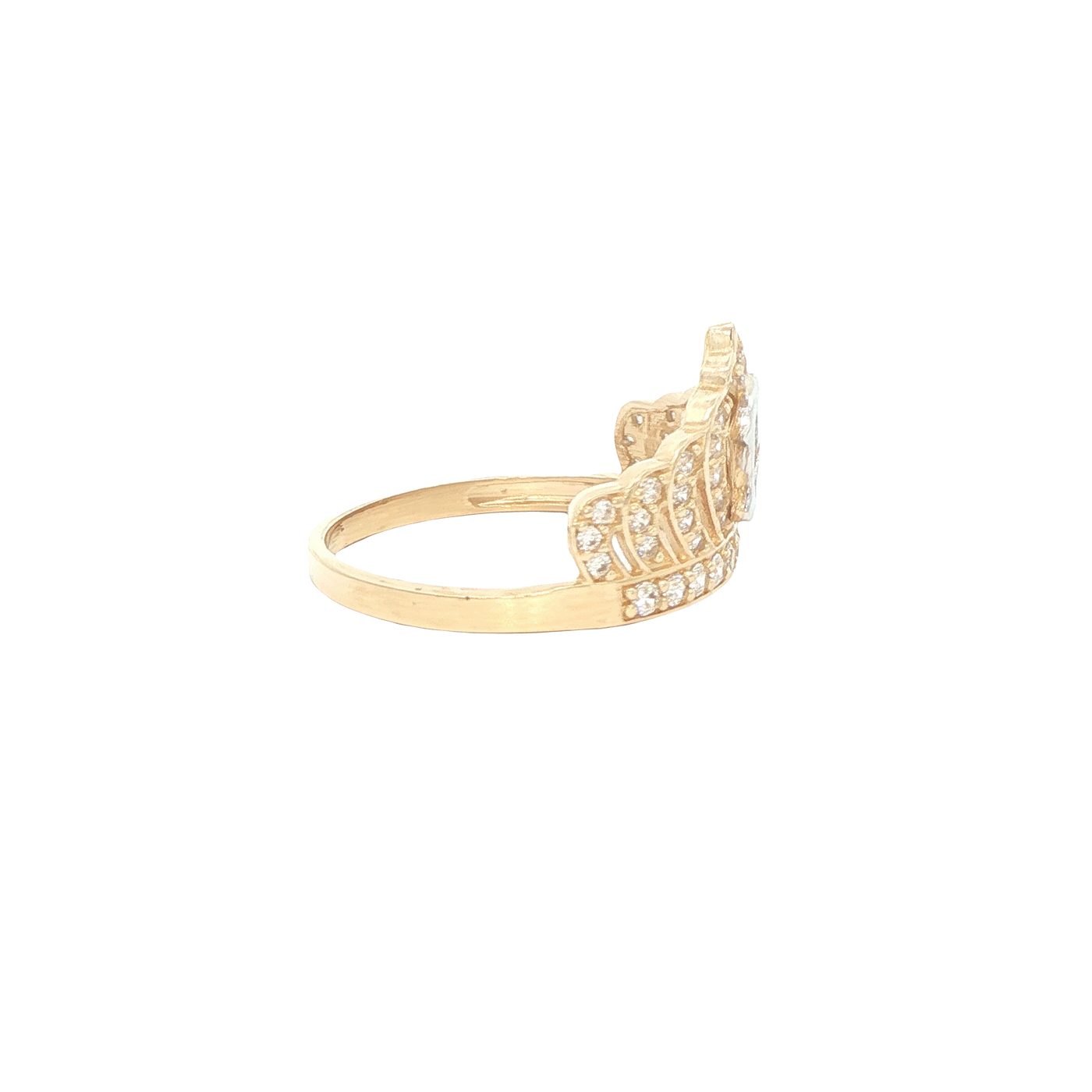 14 KARAT RING SIZE 7.25 WEIGHT: 2.6G : CZ QUINCE 1