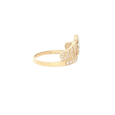 14 KARAT RING SIZE 7.25 WEIGHT: 2.6G : CZ QUINCE 1