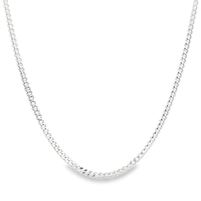 STERLING SILVER CUBAN MIAMI CHAIN LENGTH: 22 1.9MM