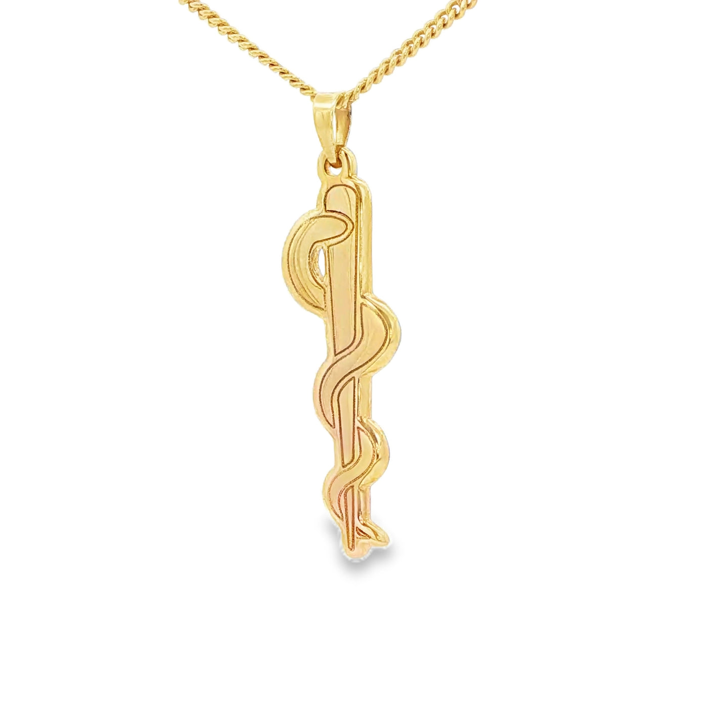 14K DRS INC EMBLEM SNAKE MEDICAL PENDANT