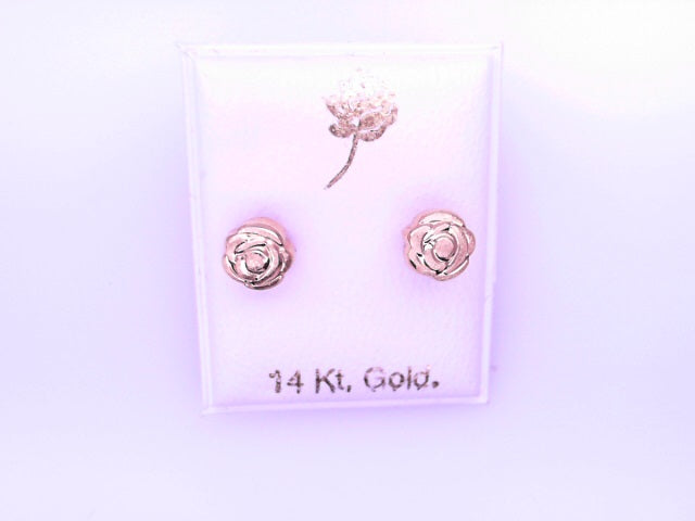14 KARAT STUD EARRINGS WEIGHT: 0.8G : 5MM CZ CLEAR