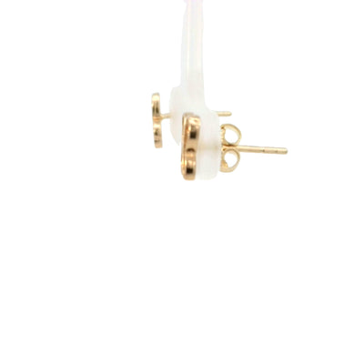 EARRINGS 14 KARAT WEIGHT: 1.3G BUTTERFLY STUD