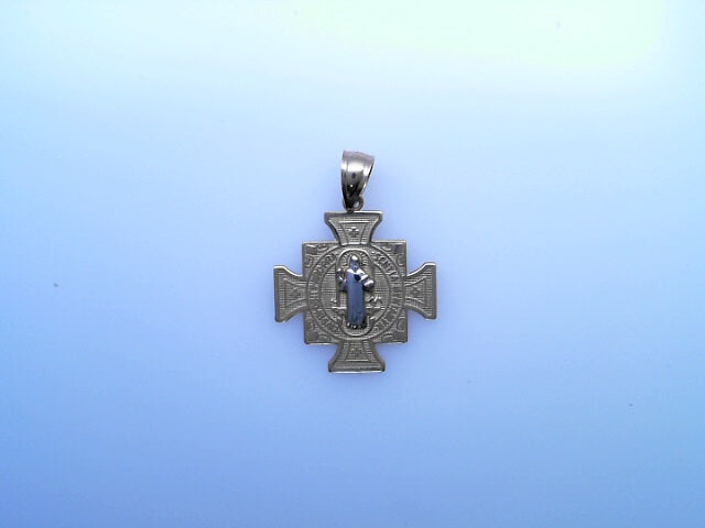 PENDENT14KP 1.9G SAINT SAINT BENEDICT CROSS MEDAL