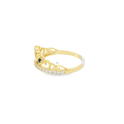14 KARAT RING SIZE 7.5 WEIGHT: 2.0G : CZ QUINCE 15