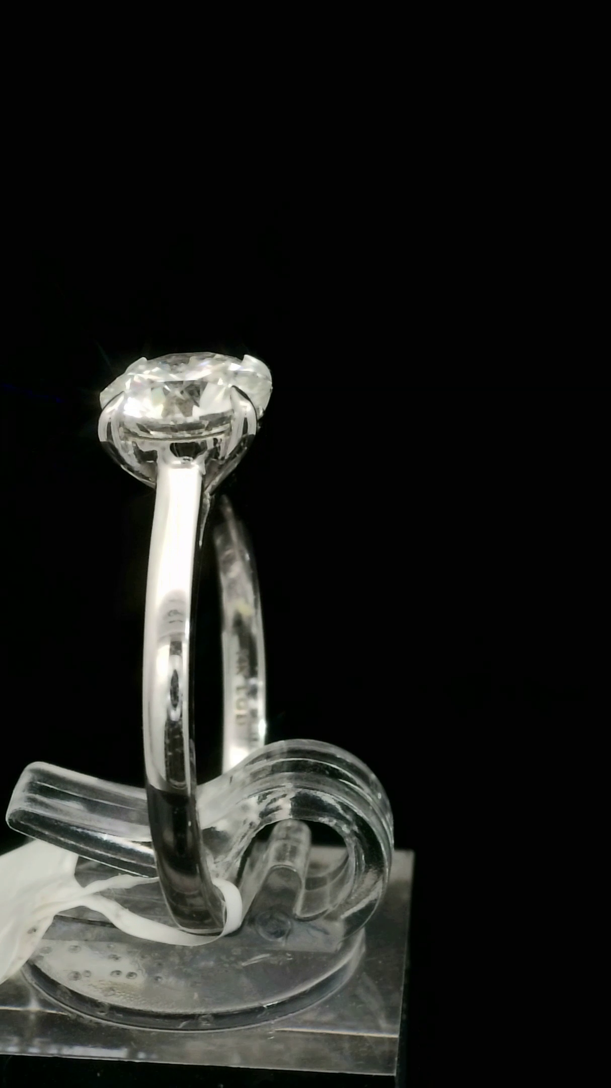 LABGROWN       14K WHITE ENGAGEMENT SOLITARY #7  D