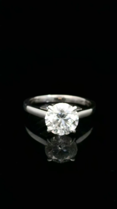 LABGROWN       14K WHITE ENGAGEMENT SOLITARY #7  D