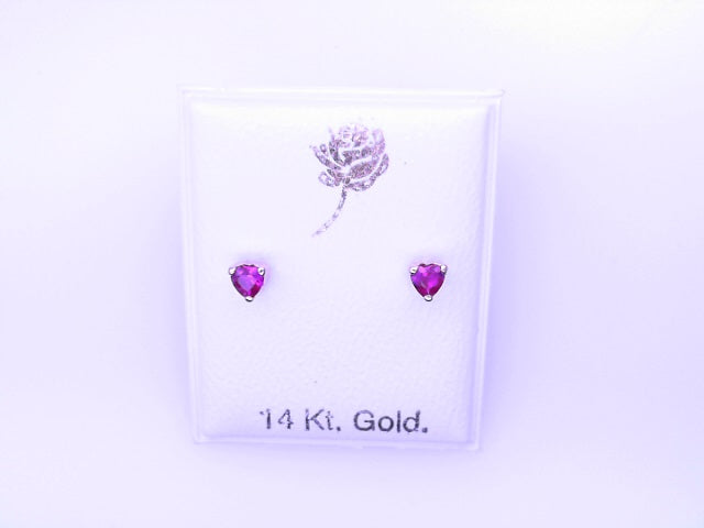 14 KARAT STUD EARRINGS WEIGHT: 0.8G : 5MM CZ CLEAR