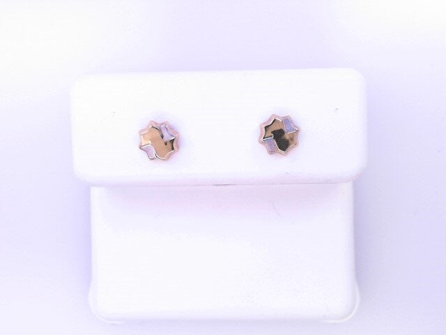 18 KARAT STUD EARRINGS WEIGHT: 0.5G : PINWHEEL TWO