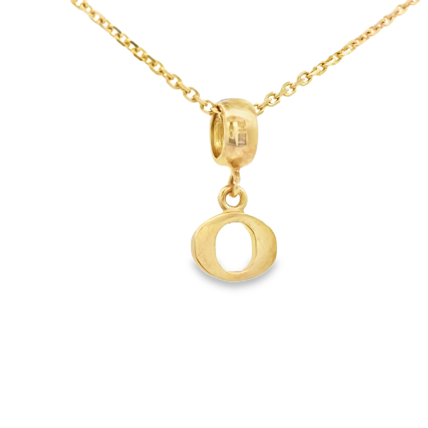 PENDANT 14K O Letter TINY BailRing