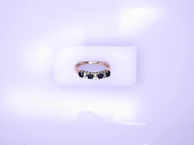 18KR 3.4G saphire 0.50ct Diamond0.06ct #9.5