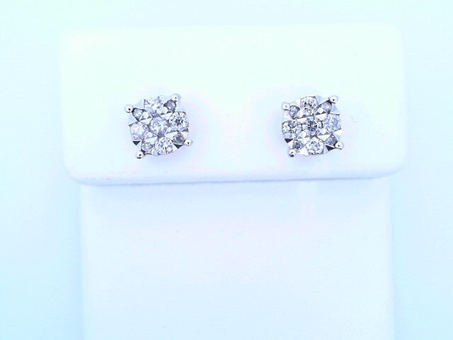 10 KARAT STUD EARRINGS WEIGHT: 2.0G : NATURAL DIAM