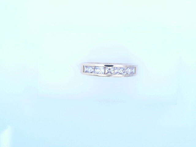 14KR CZ BAND CHANNEL SET 2.5G #7 RND CLEAR STONES