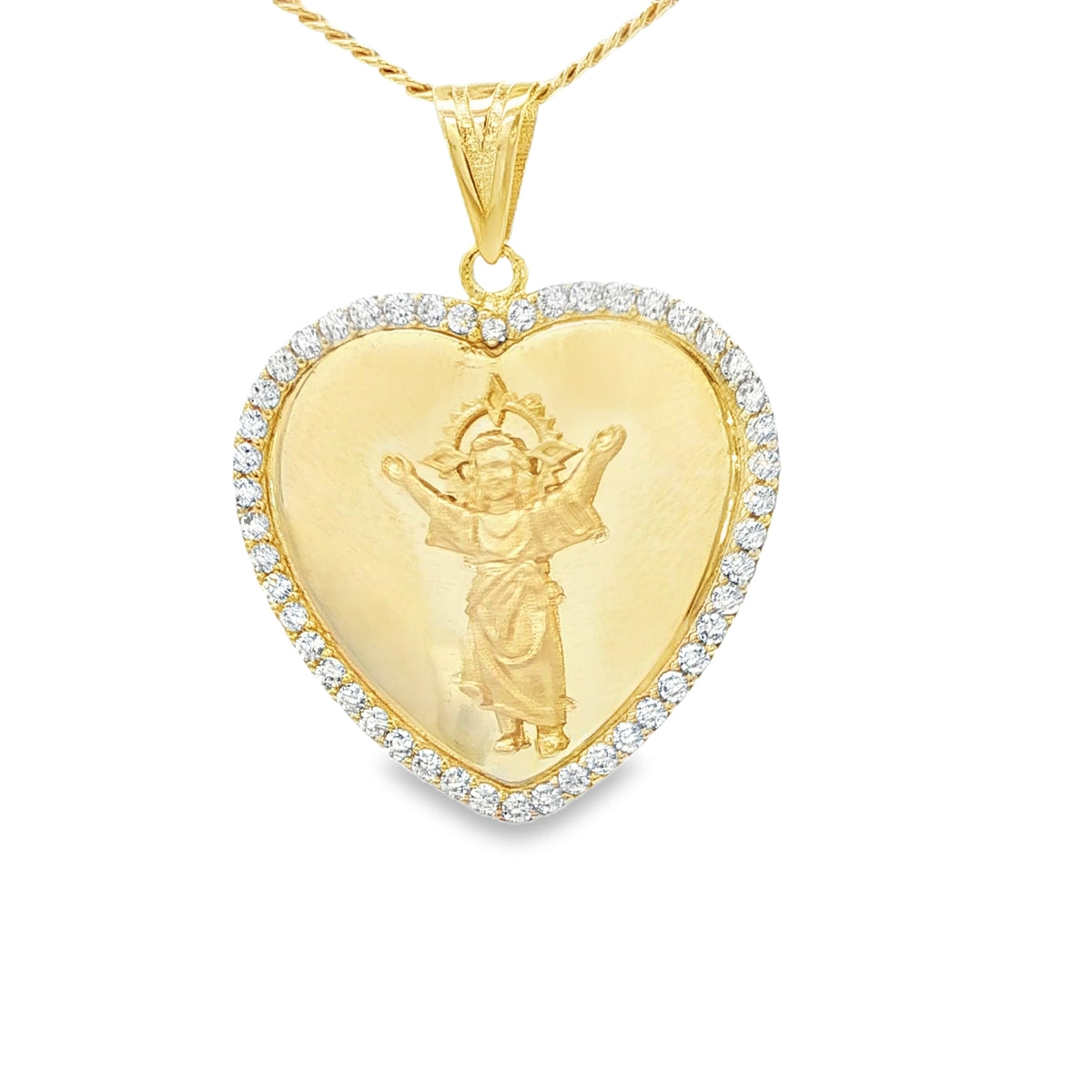 14KP Divino Niño 4.0g Cz Heart