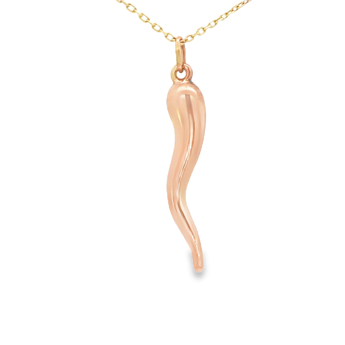 PENDANT 14K HORN ITALIAN HORN ROSE GOLD