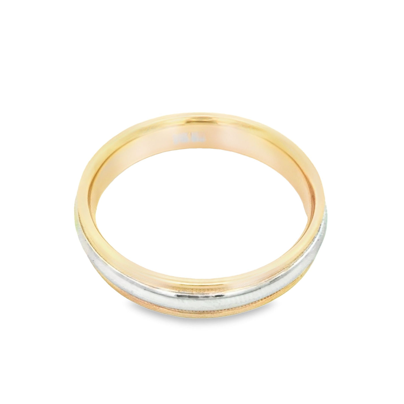 14KR Band Two-tone Miligrain Ring