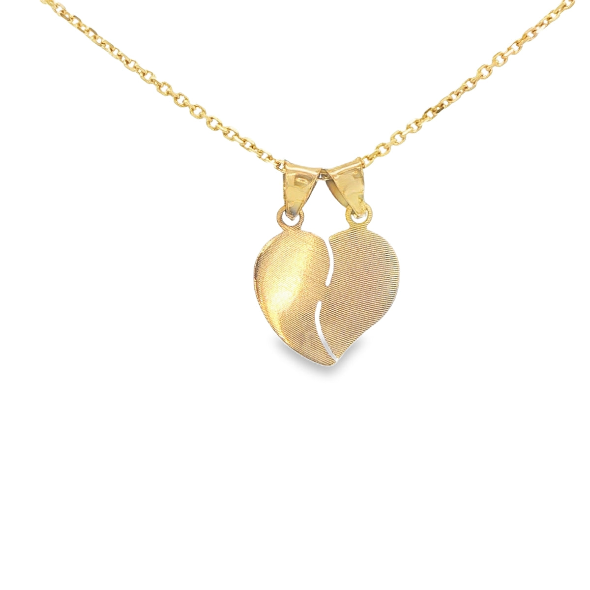 PENDANT 14K Heart Break TriGold DC