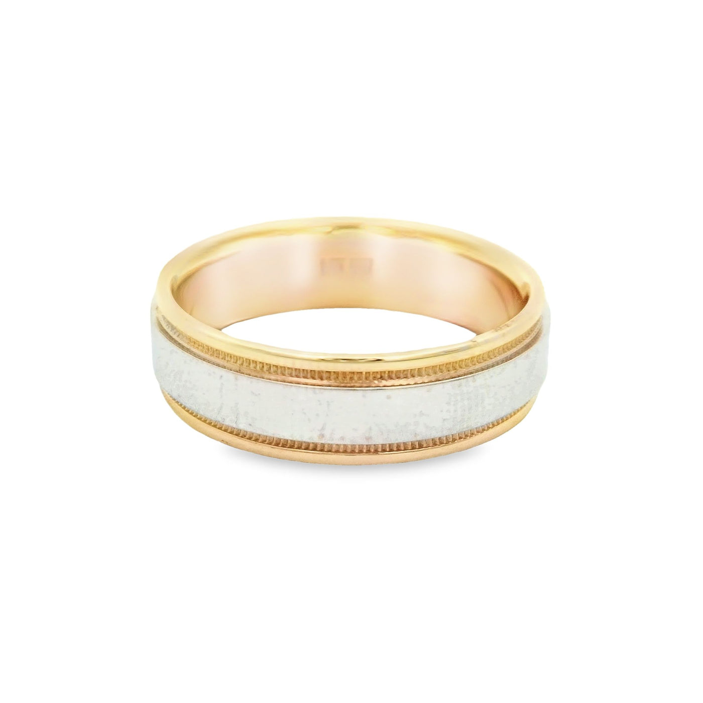 14KR Band Two-Tone Miligrain Ring