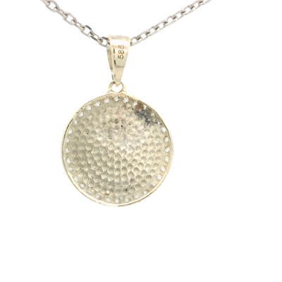 PENDANT 14KP ROUND CZ STYLE CHANEL