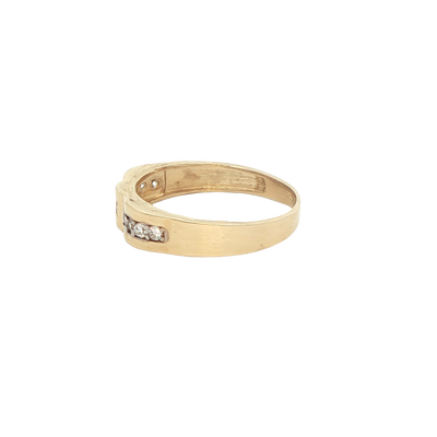 14 KARAT RING SIZE 7.5 WEIGHT: 2.6G : 4.5MM CZ STA