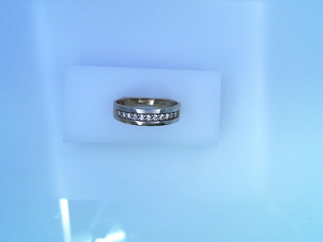 RING 14KR W 3.1G BAND #9 CZ SHARED PRONG